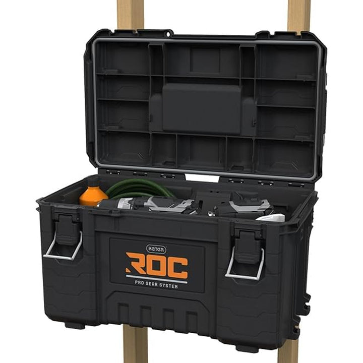 Werkzeugkasten Keter ROC Pro Gear 2.0, Tragkraft 54 kg, mit Pro-Mount-Halterungen, inklusive Organizer, zur Wandmontage geeignet, 256984