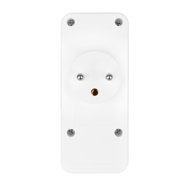 Stromanschluss x3 + 4xUSB Maclean, 3-Steckdosen-Verteiler, 2xUSB A, 2xUSB C PD 20W, 1x16A + 2x6A, MCE248 F/W, 3 Stück