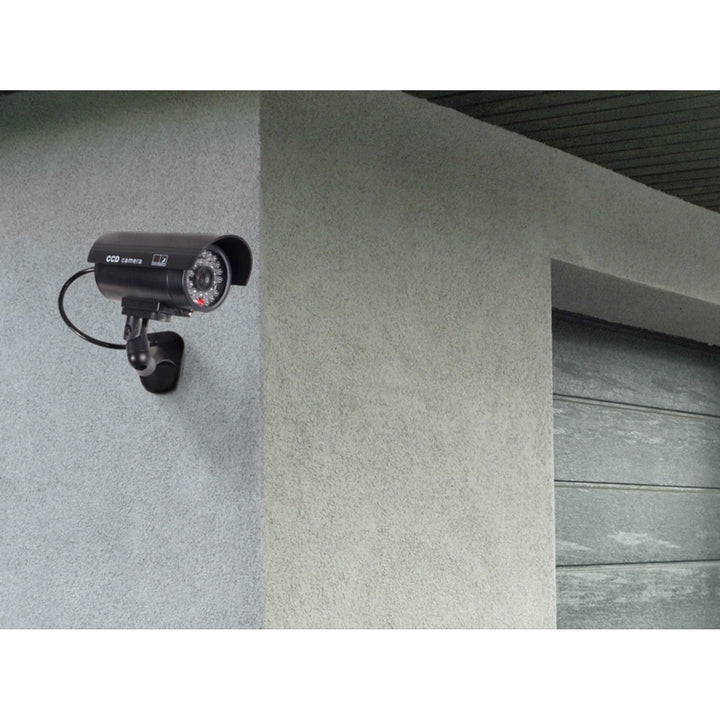 Kamera-Attrappe IR9000 B IR LED schwarzes Blinklicht, 2 Stück
