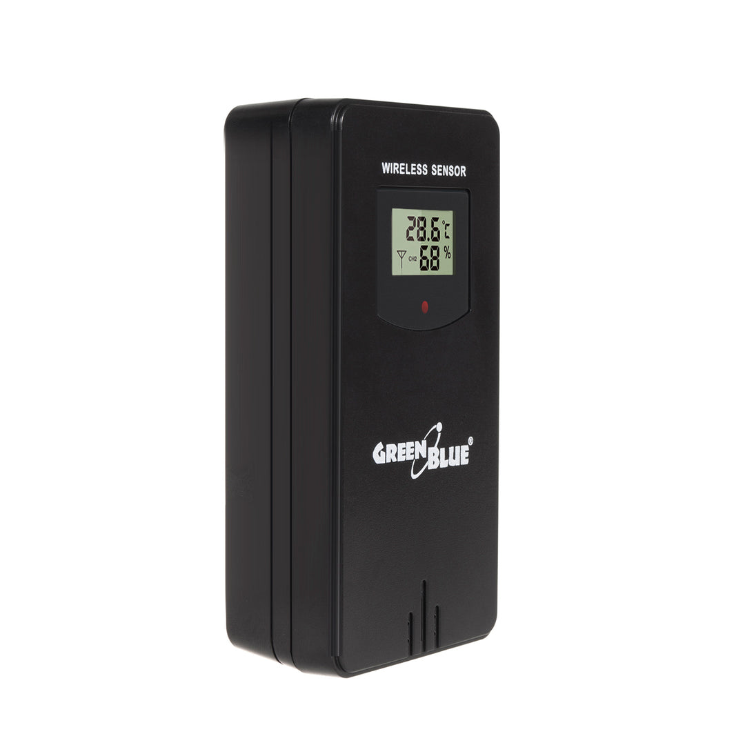 GreenBlue WiFi-Wetterstation, TUYA-kompatibel, Außensensor, Kalender, Wettervorhersage, Barometer, Netzadapter, Batterien, GB215
