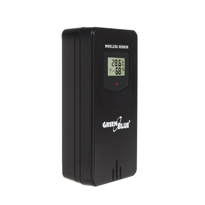 GreenBlue Funkwetterstation, Farbe, mit DCF, Mondphasen, Netzteil, Batterien, GB526