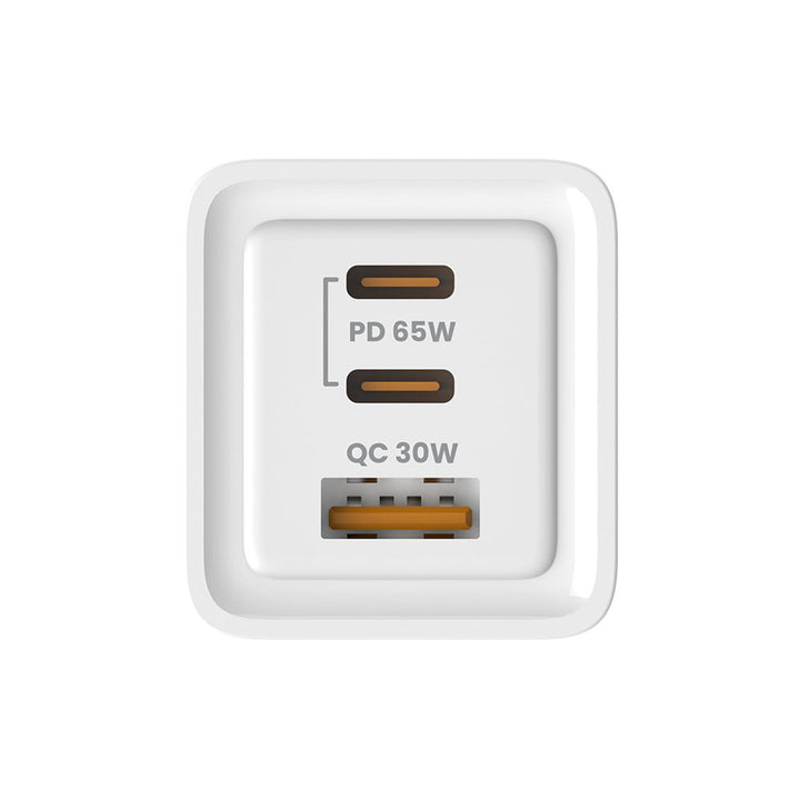 Savio Netzladegerät, 1x USB-A, 2x USB-C, GaN, 65W, weiß, SAVLA-07