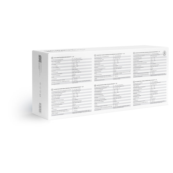 Savio Doppelmonitor-Tischhalterung, 17-32'', 9kg Belastung pro Monitor, VESA, Federmechanismus, schwarz, SAVUM-04