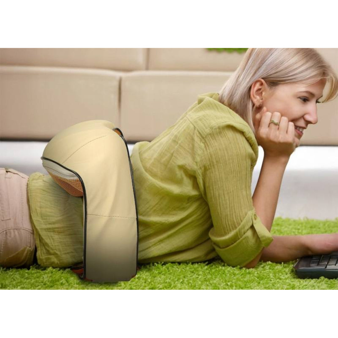 LTC Shiatsu 6D Schultermassagegerät, 3 Geschwindigkeiten, 5V, 24W, Heizfunktion, LED-Hintergrundbeleuchtung, rutschfeste Gurte