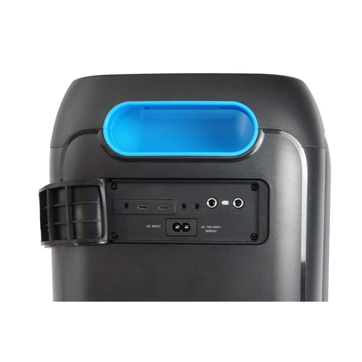 Blaupunkt Party Box Speaker, LED-Beleuchtung, Bluetooth, USB und AUX, FM-Radio, Karaoke-Funktion, Fernbedienung, Batterielaufzeit bis zu 18h, PB60X