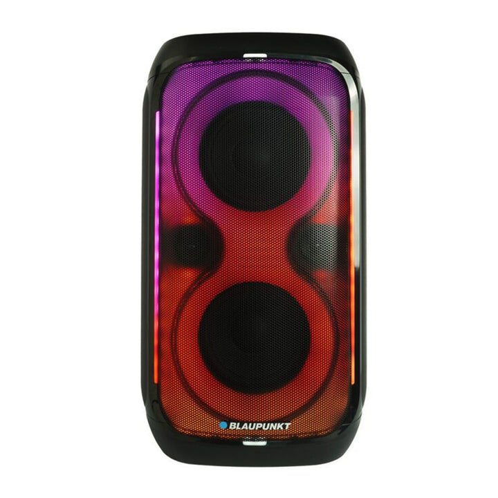 Blaupunkt Party Box Speaker, LED-Beleuchtung, Bluetooth, USB und AUX, FM-Radio, Karaoke-Funktion, Fernbedienung, Batterielaufzeit bis zu 18h, PB60X