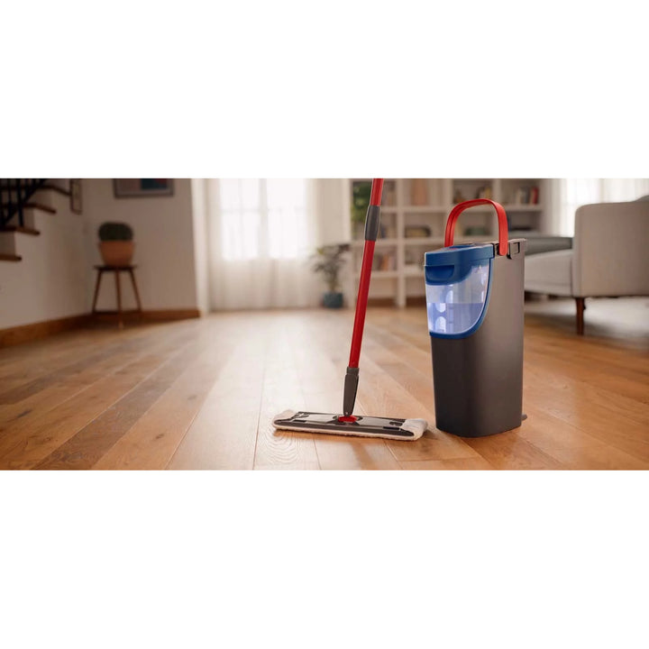 Vileda H2prO Flachmopp, 100%ige Trennung von Rein- und Schmutzwasser, zwei Behälter, Mikrofaserpad, 360°-Spitze, 175774