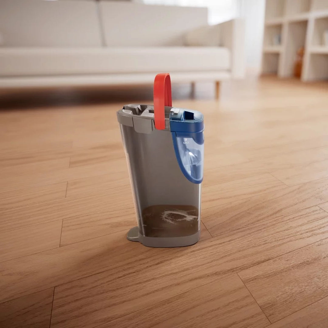 Vileda H2prO Flachmopp, 100%ige Trennung von Rein- und Schmutzwasser, zwei Behälter, Mikrofaserpad, 360°-Spitze, 175774