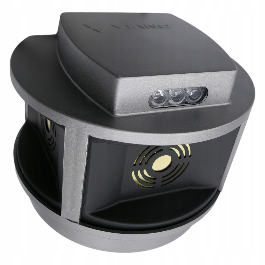 Nagetierabwehr, Marderabwehr, Mäuseabwehr Viano, Ultraschallgenerator, Stroboskopplatte, drei Lautsprecher, Trio-Strob