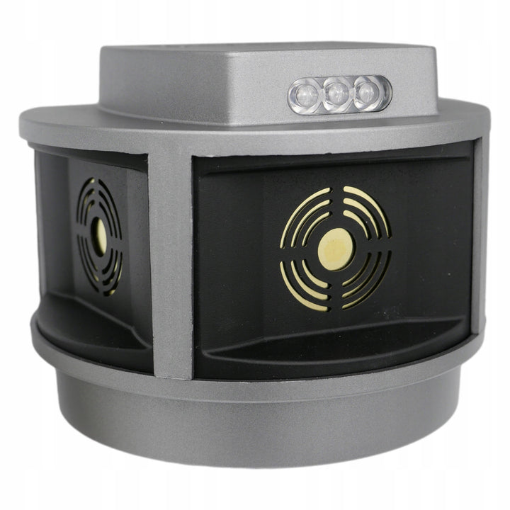 Nagetierabwehr, Marderabwehr, Mäuseabwehr Viano, Ultraschallgenerator, Stroboskopplatte, drei Lautsprecher, Trio-Strob