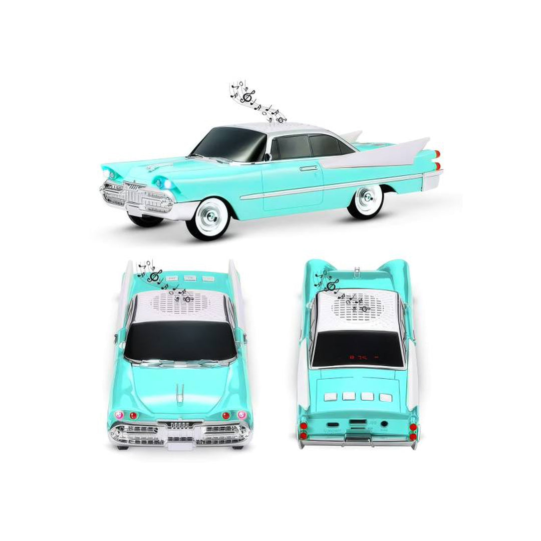 Retro-Lamex-Lautsprecher, Bluetooth, FM-Radio, 1500 mAh Akku, Farbe blau, USB AUX MICRO SD-Anschlüsse, LCD-Display, LXWS1965E