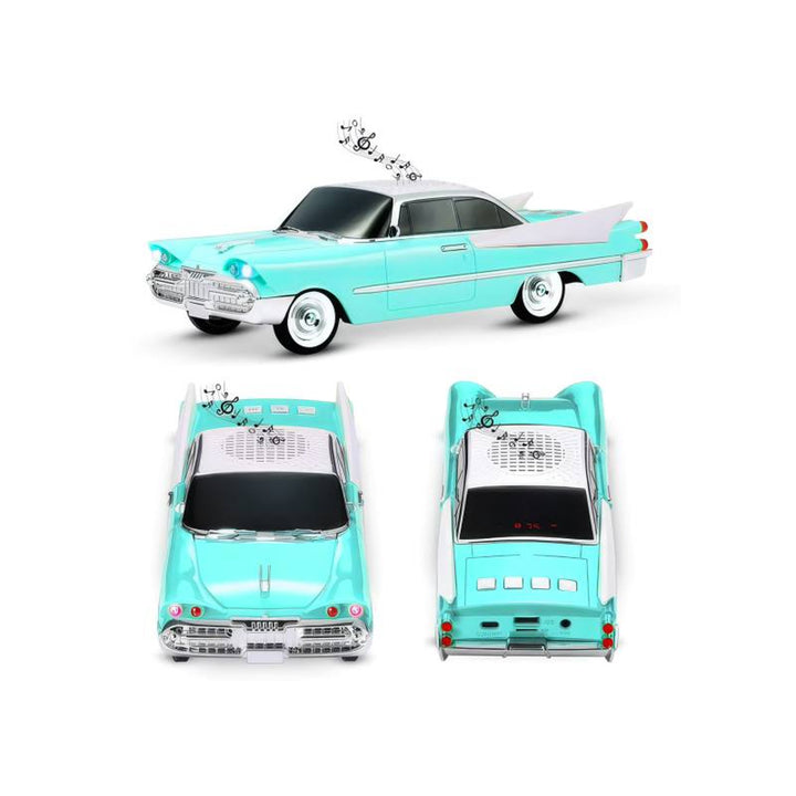 Retro-Lamex-Lautsprecher, Bluetooth, FM-Radio, 1500 mAh Akku, Farbe blau, USB AUX MICRO SD-Anschlüsse, LCD-Display, LXWS1965E