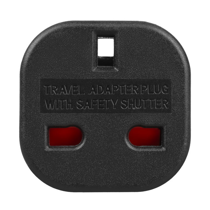 Maclean UK-Steckdose auf EU-Stecker-Adapter, schwarz, MCE72, 4 Stück
