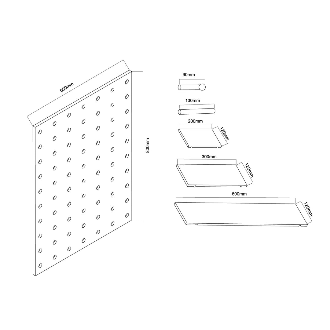 Whiteboard-Organizer aus Holz Maclean, helle Holzfarbe, 60x80 cm, max. 20 kg, MC-131 WD, 2 Stück