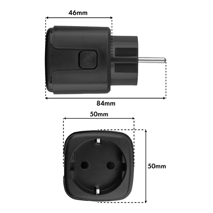 Ferngesteuerte WLAN-Steckdose von GreenBlue, Android/iOS/Alexa/Google Home, Timer, Leistungsmesser, max. 16 A/3840 W, GB735 B