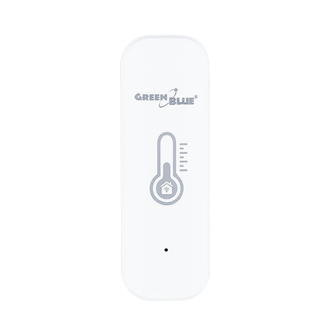 GreenBlue WLAN-Temperatur- und Feuchtigkeitssensor, Android/iOS/Alexa/Google Home, 3,0 V Gleichstrom, LR03x2, GB737