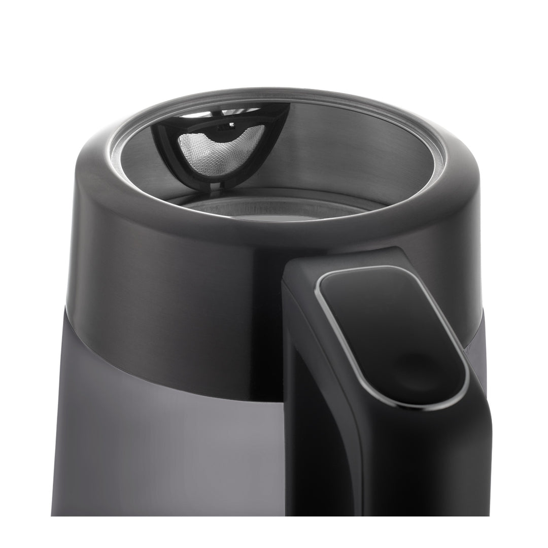 Concept Glas-Wasserkocher, Fassungsvermögen 1,7 l, Leistung 1850–2200 W, Farbe Schwarz, Strix-Anschluss, Temperaturregelung, digitale Steuerung, RK4195