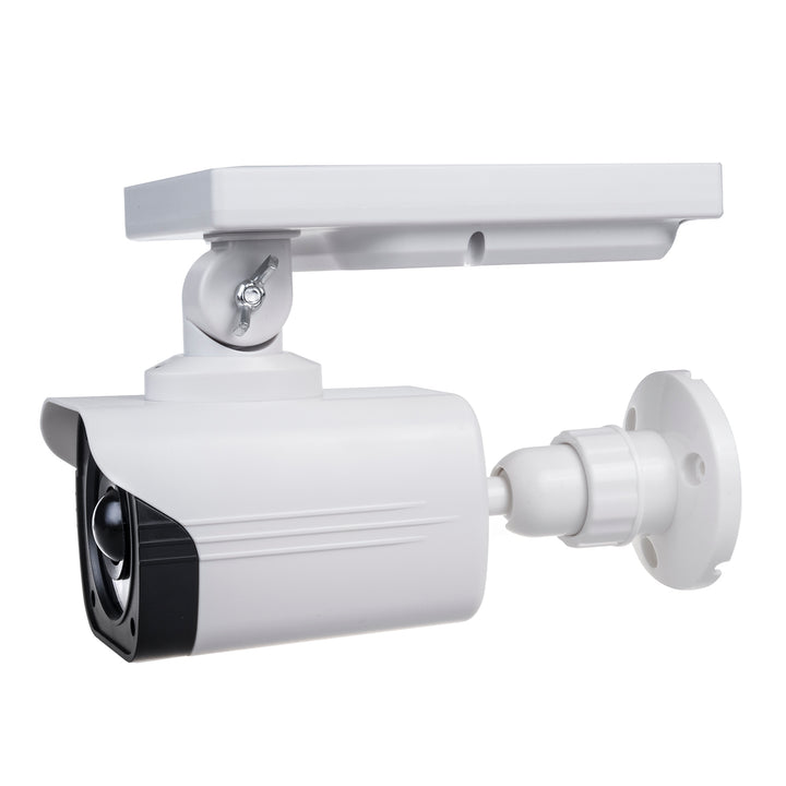 Solar-Kameraattrappe, blinkende LED, Bewegungssensor, LED-Beleuchtung, kostenloser Aufkleber, SOL1800S, 2 Stück