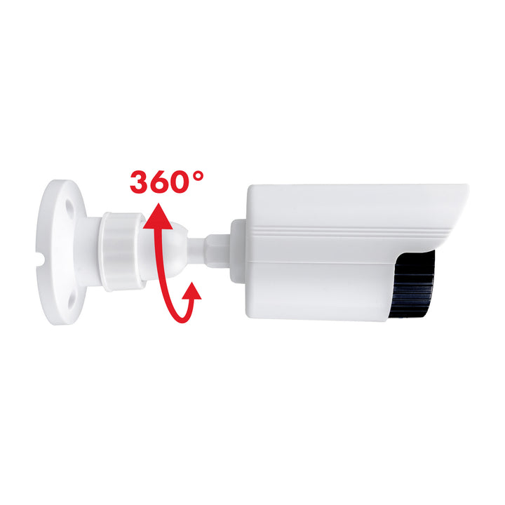 Attrappe einer Röhrenkamera, IR-LEDs, weiß, Stromversorgung 2xAA (im Lieferumfang enthalten), ABS, IR1800 W