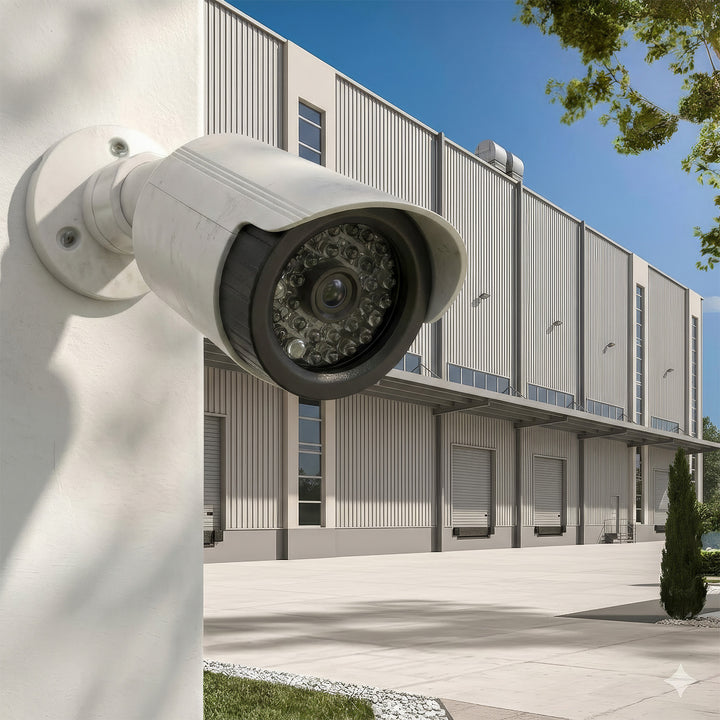 Attrappe einer Röhrenkamera, IR-LEDs, weiß, Stromversorgung 2xAA (im Lieferumfang enthalten), ABS, IR1800 W