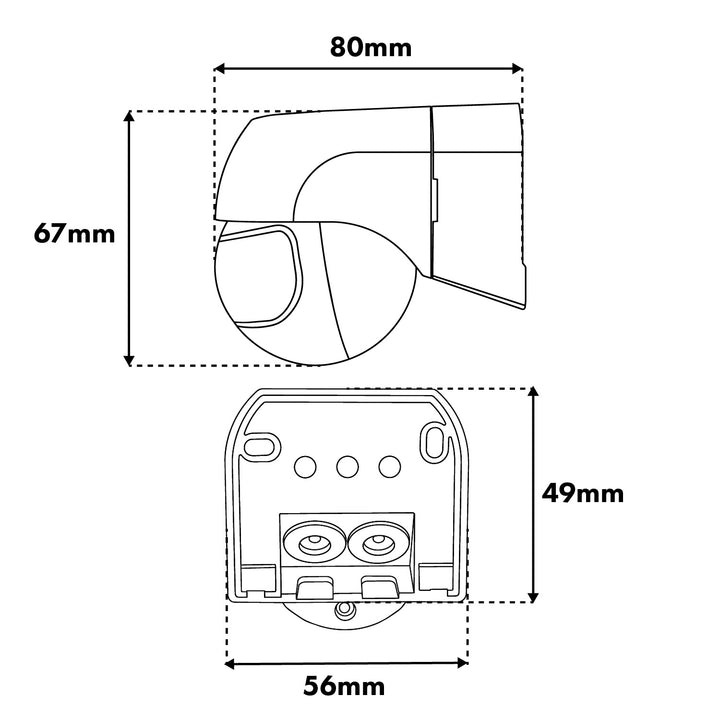 Maclean PIR-Bewegungsmelder 12–24 V, Infrarot, IP44, weiß, Reichweite 12 m, max. Last 60/120 W, MCE623 W