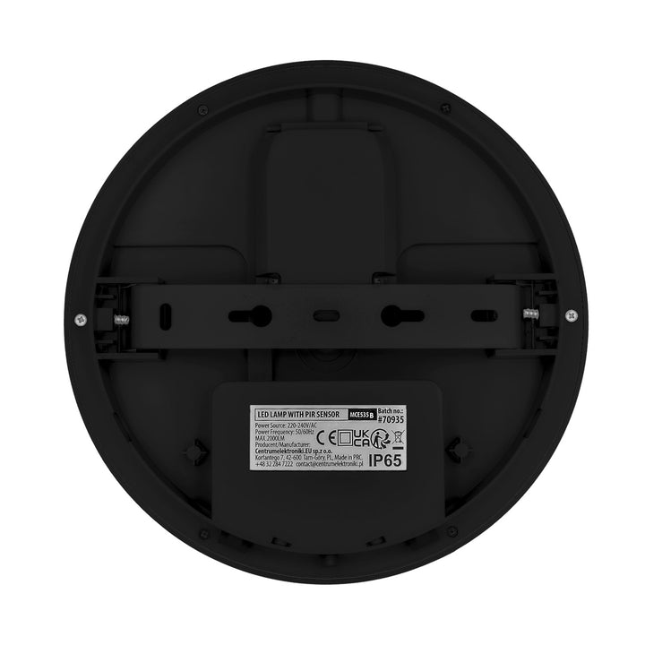 Maclean LED-Leuchte mit Bewegungsmelder, PIR-Sensor, schwarz, 10 W/15 W/18 W, IP65, einstellbare Farbtemperatur 3000/4000/6000 K, MCE535 B