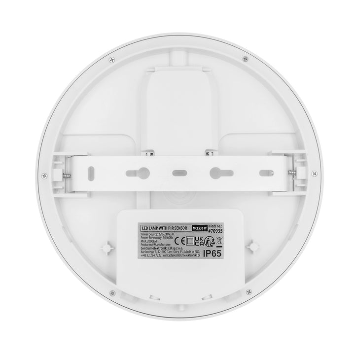 Maclean LED-Leuchte mit Bewegungsmelder, PIR-Sensor, weiß, 10 W/15 W/18 W, IP65, einstellbare Farbtemperatur 3000/4000/6000 K, MCE535 W