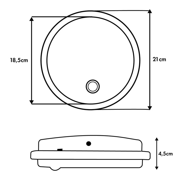 Maclean LED-Leuchte mit Bewegungsmelder, PIR-Sensor, weiß, 10 W/15 W/18 W, IP65, einstellbare Farbtemperatur 3000/4000/6000 K, MCE535 W