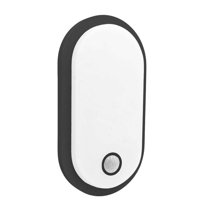 Maclean LED-Leuchte mit Bewegungsmelder, PIR-Sensor, schwarz, 10 W/15 W/18 W, IP65, einstellbare Farbtemperatur 3000/4000/6000 K, MCE534 B