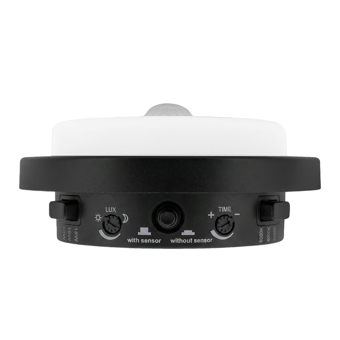Maclean LED-Leuchte mit Bewegungsmelder, PIR-Sensor, schwarz, 10 W/15 W/18 W, IP65, einstellbare Farbtemperatur 3000/4000/6000 K, MCE534 B