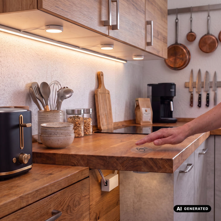 Maclean Unterputz-Touchschalter, <40 mm, 110–240 V AC, max. Belastbarkeit 600 W für LED, MCE824