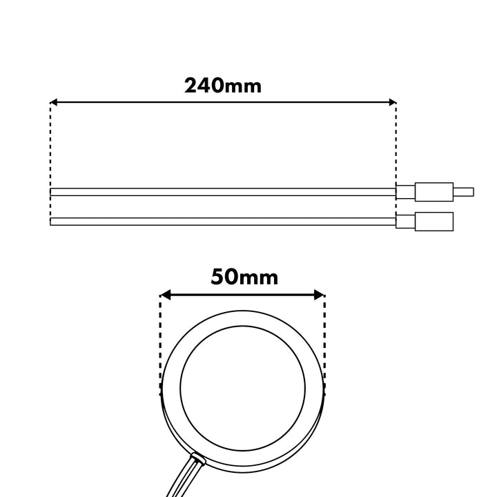 Maclean-Einbau-Touchschalter, <40 mm, 12–24 V DC, max. Belastbarkeit 48/96 W, MCE825