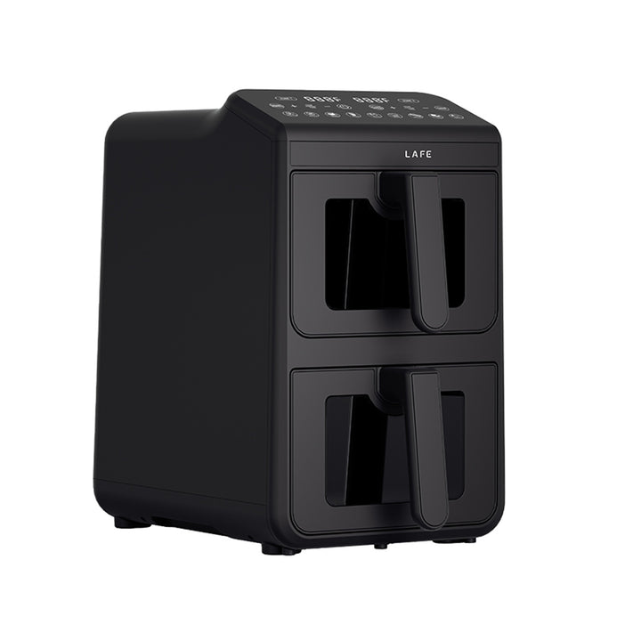 LAFE Fettfreie Fritteuse, Air Fryer, 2 Kammern 5 l, Leistung 2460 W, LCD-Display, Dual Fry