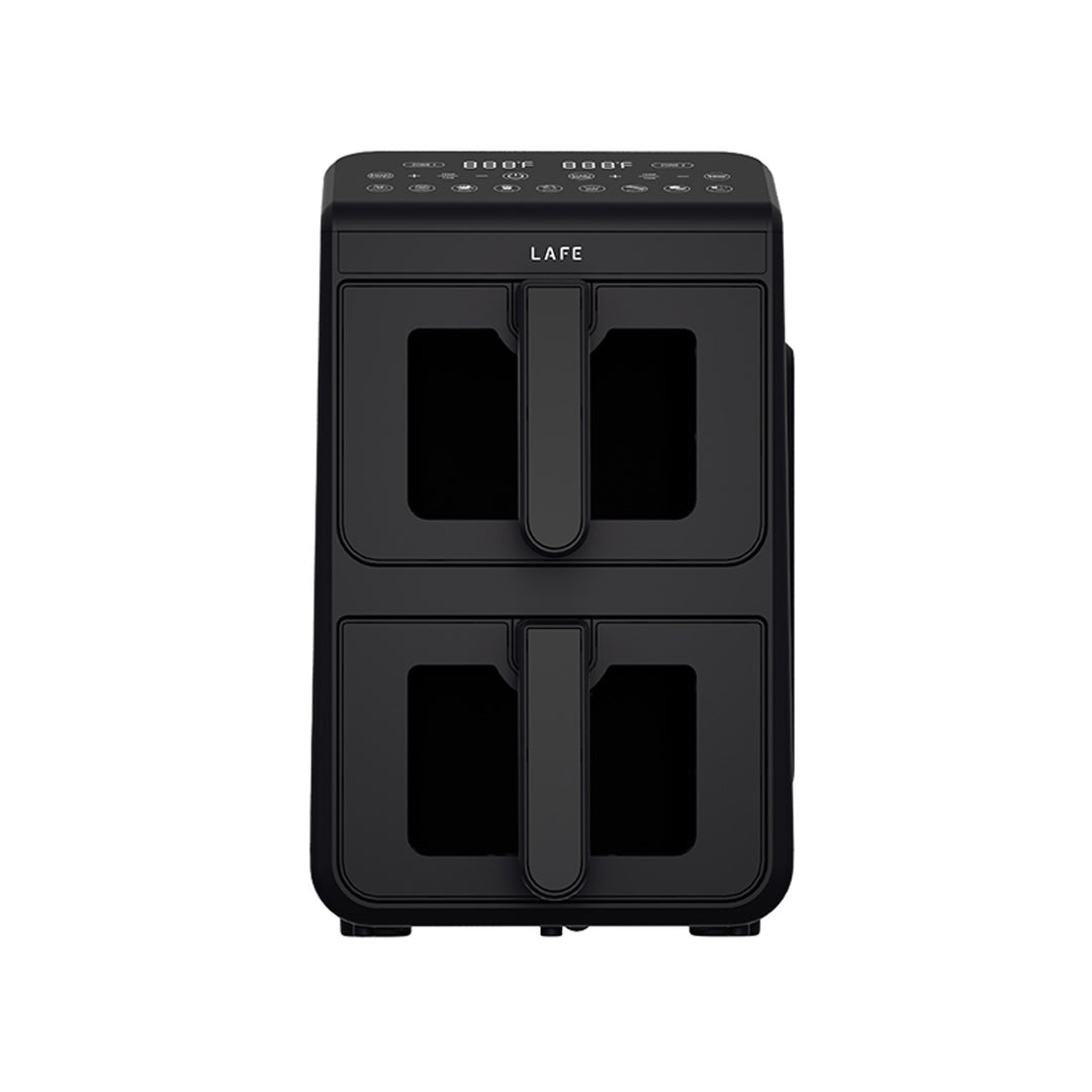 LAFE Fettfreie Fritteuse, Air Fryer, 2 Kammern 5 l, Leistung 2460 W, LCD-Display, Dual Fry