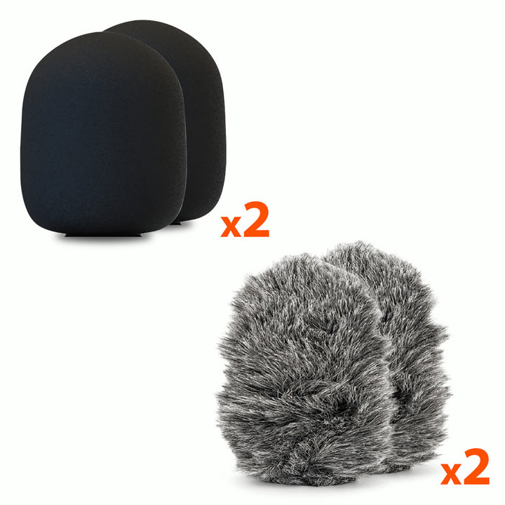 MICRO-MIC DUO – 2x drahtloses Ansteckmikrofon (Set), mit Clip, iOS & Android (OTG), mini, hochempfindlich. USB-C & LIGHTNING, Mediatech