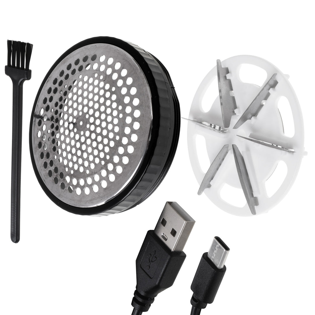 Adler Stoffrasierer, LCD-Display, 3 Geschwindigkeitsstufen, schwarz, AD 9617 black