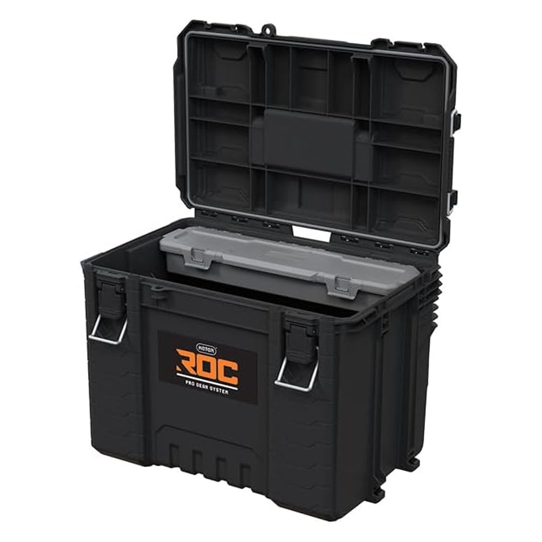 Werkzeugkasten Keter ROC XL Pro Gear 2.0, Tragkraft 72 kg, Pro Mount-Halterungen, kann an der Wand aufgehängt werden, 256980