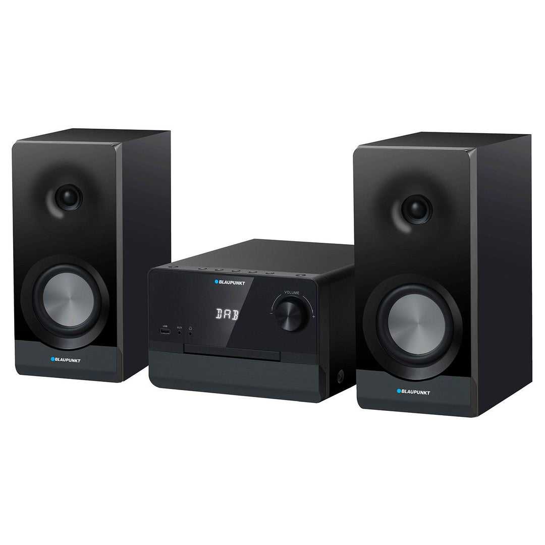 Blaupunkt Micro-Stereoanlage, 100 W RMS Leistung, DAB+-Tuner, LED-Display, FM-Radio, Teleskopantenne im Lieferumfang enthalten, HDMI-ARC-Anschluss, CD/MP3/USB/BT, Uhr mit Weckfunktion, MS49DAB