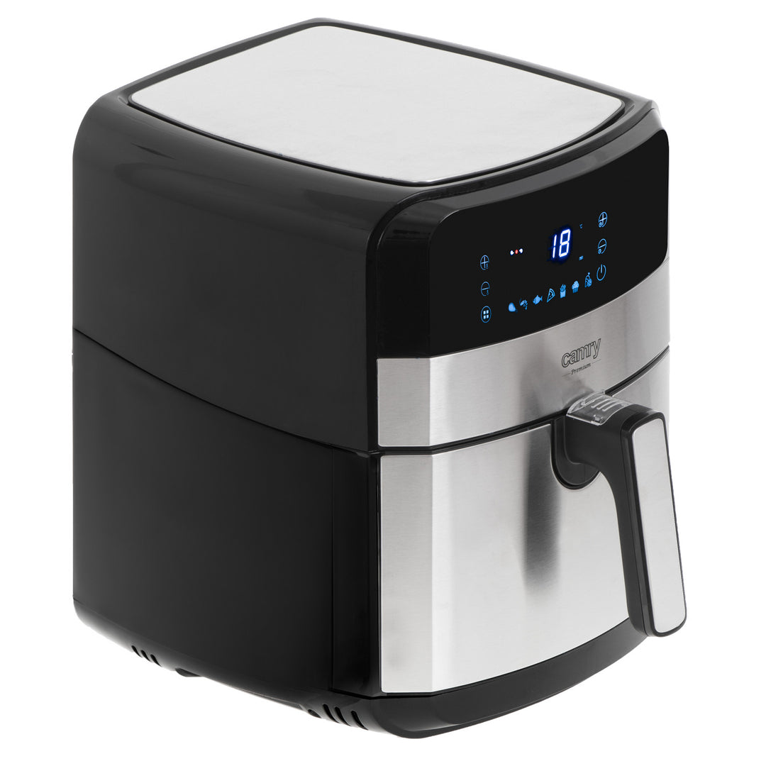 Fettfreie Fritteuse, 9 Programme, 5,0 l, Airfryer, Camry CR 6311 + Papier-Einsätze für die Fritteuse, 16 cm, biologisch abbaubar, 100 Stück
