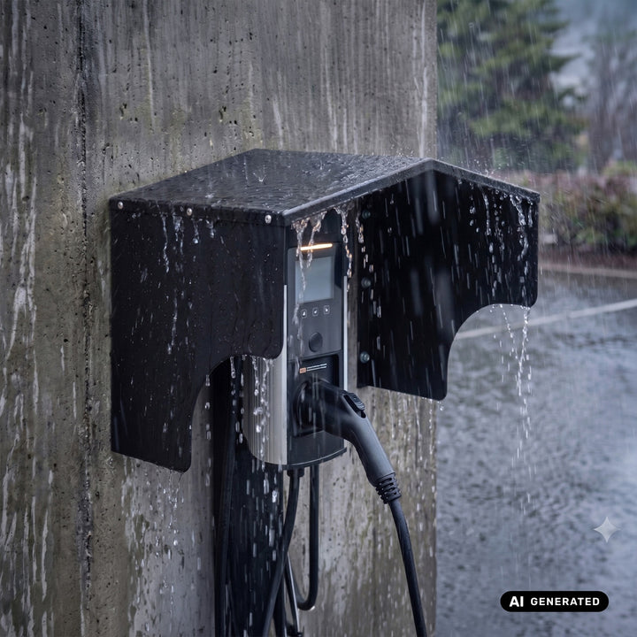Abdeckung für Maclean-EV-Ladestation, Edelstahl, Maße 28 × 32,5 × 44 cm, MC-902