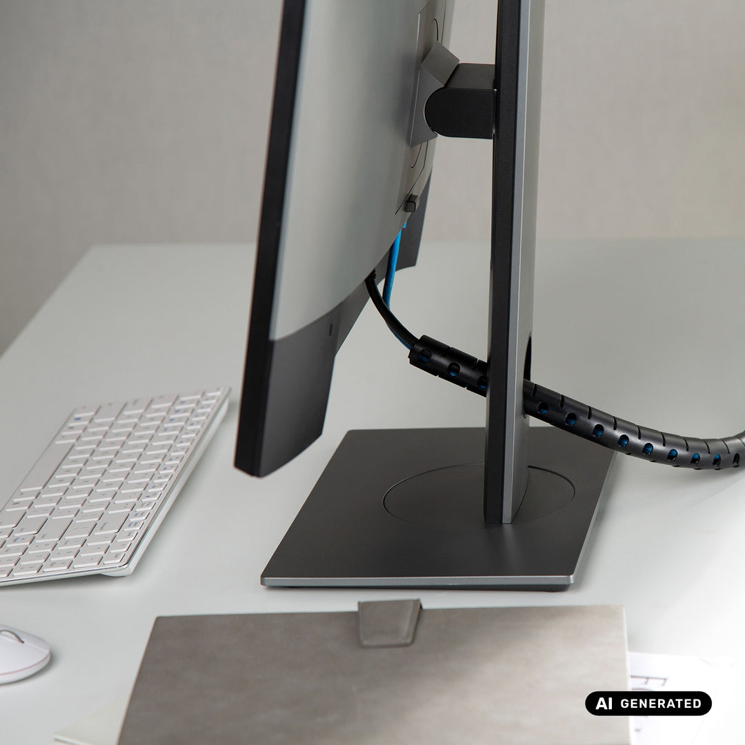 Maclean Kabelorganisator/Kabelabdeckung, 20 mm x 1000 mm, schwarz, MCTV-899 B