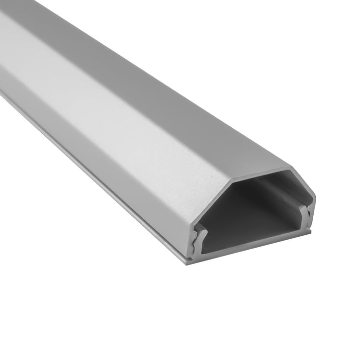 Maclean-Kabelabdeckleiste aus Aluminium, 33 x 18 x 750 mm, silber, MCTV-897 S