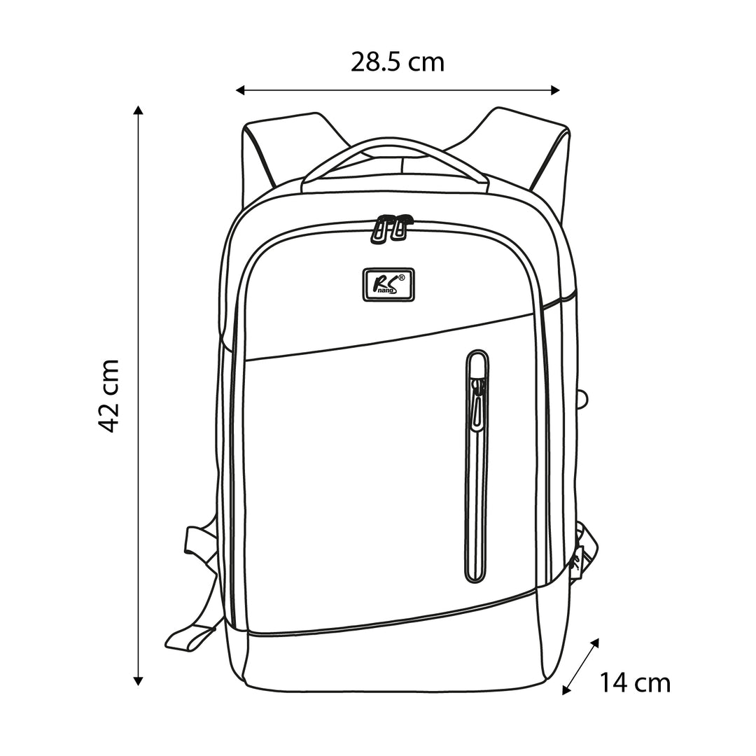 NanoRS Laptop-Rucksack, 15,6", schwarz, 42 x 28,5 x 14, wasserabweisend RS204 B