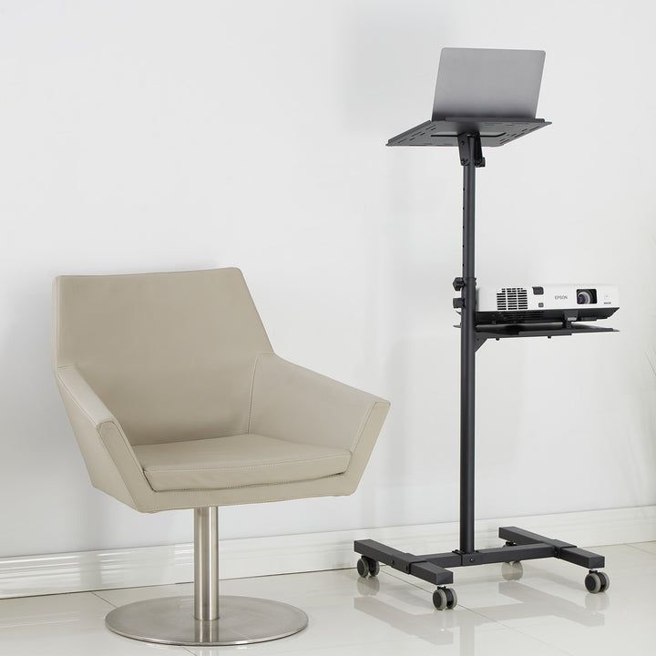 Moble Projektor-/Laptop-Tisch „Maclean“, höhenverstellbar, aus Stahl, max. 10 kg, MC-207