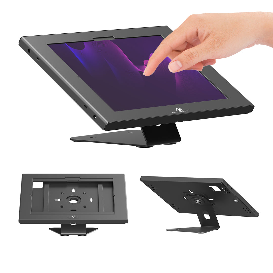 Maclean-Werbehalterung für Tablets, mit Verriegelung, 12,4"–13", iPad Air/Pro, Samsung Tab S10+/S9+/S8+/S7+, 257 × 350 × 22 mm, MC-956 B