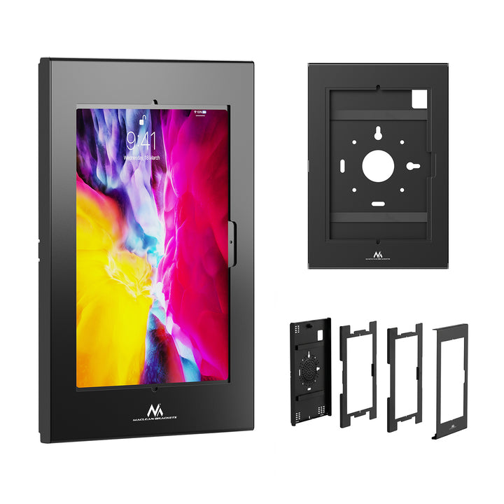 Maclean-Werbehalterung für Tablets, mit Verriegelung, 10,9"–11", iPad Air/Pro, Samsung Tab A- und S-Serie, 220 × 323 × 22 mm, MC-955 B