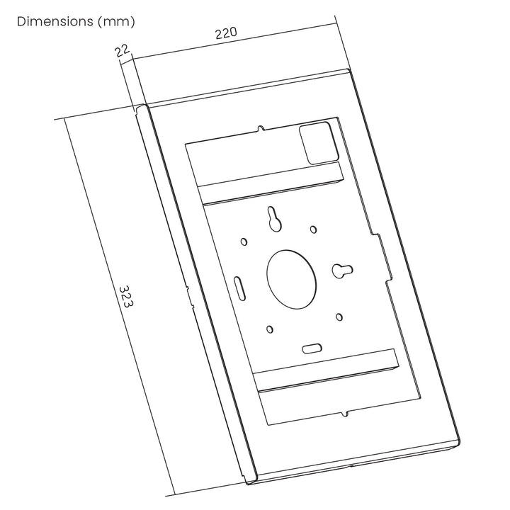 Maclean-Werbehalterung für Tablets, mit Verriegelung, 10,9"-11", iPad Air/Pro, Samsung Tab A- und S-Serie, 220 × 323 × 22 mm, MC-955 W