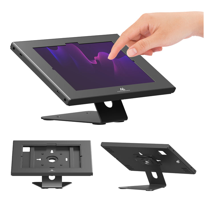 Maclean-Werbehalterung für Tablets, mit Verriegelung, 10,9"–11", iPad Air/Pro, Samsung Tab A- und S-Serie, 220 × 323 × 22 mm, MC-957 B