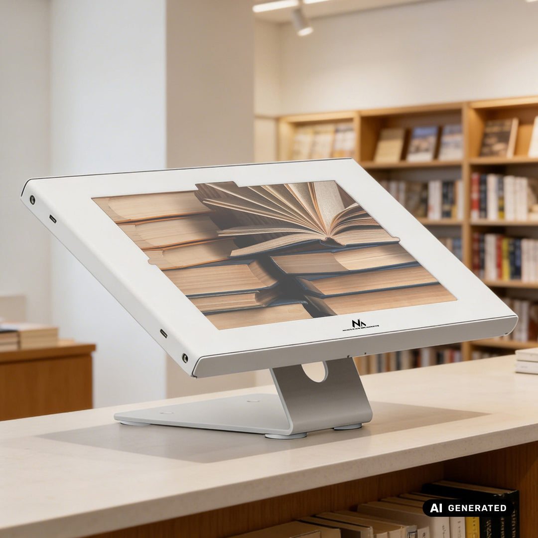 Maclean-Werbehalterung für Tablets, mit Verriegelung, 10,9"–11", iPad Air/Pro, Samsung Tab A- und S-Serie, 220 × 323 × 22 mm, MC-957 W