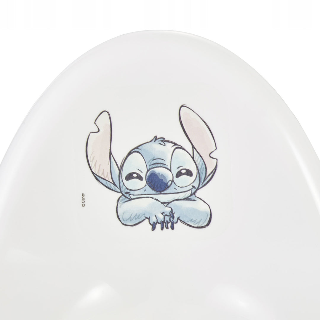 Rutschfeste Plattform, zweistufig, max. 120 kg, + Toilettensitzaufsatz + Stitch-Töpfchen